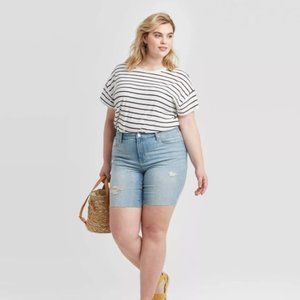 Universal Thread Plus Size Bermuda Jean Shorts